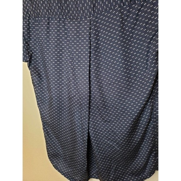 Jachs Girlfriend - Navy w/White Dots, Button Front Short Sleeve Shirt - Small - Picture 8 of 9